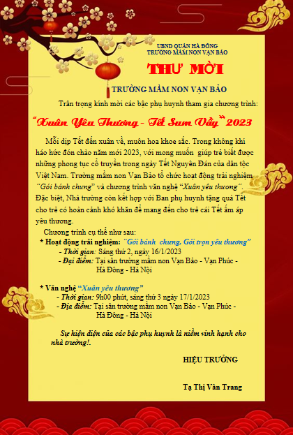 Chương trình "XUÂN YÊU THƯƠNG - TẾT SUM VẦY" năm 2023